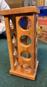 Vintage Massivholz Drehen Gewürzregal Halter Karussell Organizer Rustikal Küche - Bild 1 von 4