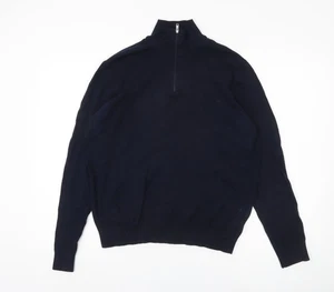 Burton Menswear Men's Blue Full Zip Jumper, M - Picture 1 of 12