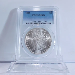 PCGS PRICE GUIDE- $150! 1884-P MORGAN Silver Dollar, PCGS MS-64! - Picture 1 of 4