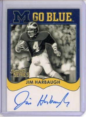 TK LEGACY MICHIGAN SIGNATURE SERIES AUTO JIM HARBAUGH AUTOGRAPH #MGB62 - Image 1 of 2