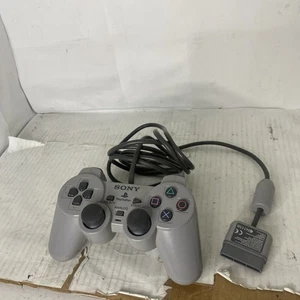 Official Sony PlayStation 1 PS1 SCPH-1200 Dual Shock Analog Gray OEM Controller - Picture 1 of 5