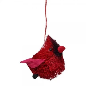 Northern Cardinal Male Red Bird Brushart Animal Ornament - Picture 1 of 1