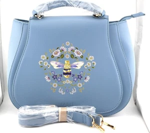 New With Tags Fable England Powder Blue Signature Bee Cross Body Satchel Bag - Picture 1 of 5