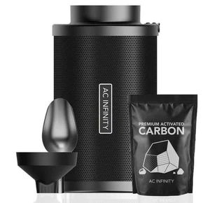 Refillable 6-Inch Carbon Filter Kit with Charcoal Refill for Air Purifier - Picture 1 of 4