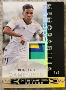 2024 LEAF IN THE GAME USED SOCCER MEMORABILIA JERSEY RODRYGO 1/1 3A - Picture 1 of 2