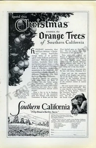 1927 Sur de California Turismo Viaje Navidad Divertido IMPRESIÓN ANUNCIO ¡Enmarcarlo! (4196) - Imagen 1 de 1