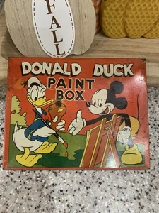 Vintage Transogram, Inc DONALD DUCK Metall Malkasten LEER Made in USA DISNEY - Bild 1 von 7