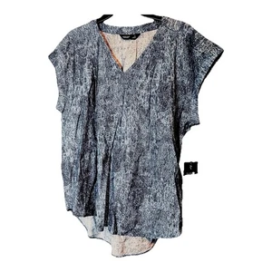 Simply Vera Vera Wang Bluse Top blau ärmellos Pullover V-Ausschnitt hoher niedriger Saum XL - Bild 1 von 14