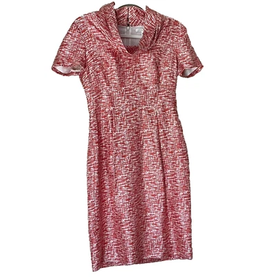 Vestido Banana Republic Naranja Crema Vaina Capucha Cuello Seda Estilo Vintage Talla 2 Foto 1 de 4