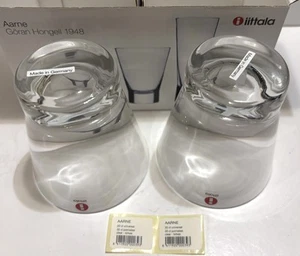 Iittala Aarne Pair of 14 cl Universal Drinking Glasses Goran Hongell Finland New - Picture 1 of 3