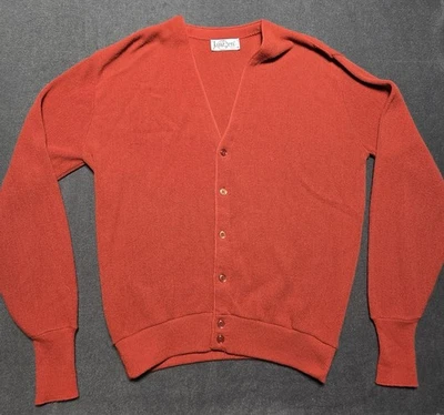 Suéter Jantzen de Colección Para Hombres Grande Rojo Botón Cárdigan Hecho en EE. UU. Pullover Tejido Foto 1 de 4