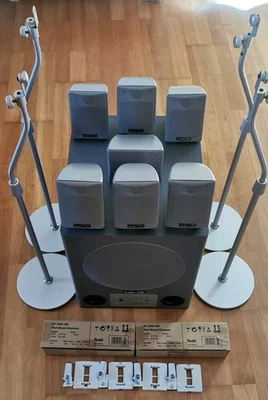Teufel Concept G THX 7.1 – 800W, TOP Zustand, 4 Ständer + 4 Wandhalter, Kabel - Bild 1 von 4