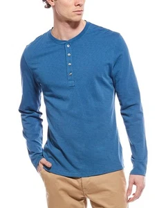 Billy Reid Henley Shirt Men's Blue M - Picture 1 of 3