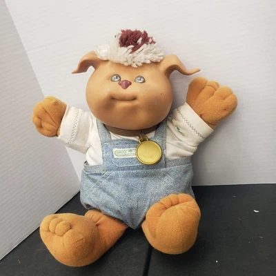 JUGUETE DE PELUCHE VINTAGE 1983 REPOLLO PARCHE NIÑOS KOOSAS PERRO PELUCHE Foto 1 de 4