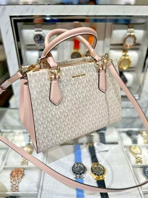 Bolso de mano Michael Kors Marilyn mediano para mujer color rosa rubor en polvo Foto 1 de 4