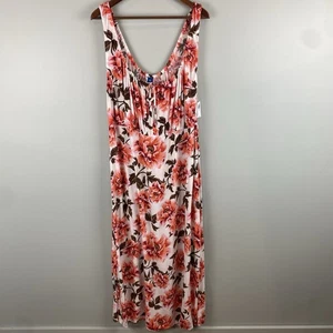 Old Navy Waist-Defined Sleeveless Printed Crepe Midi Dress Size XXL Tall Floral - Picture 1 of 11