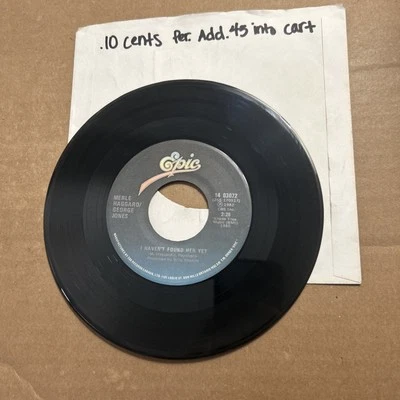 Merle Haggard George Jones I Haven't Found Her Yet/Yesterday's Wine Epic 45 - Image 1 of 3