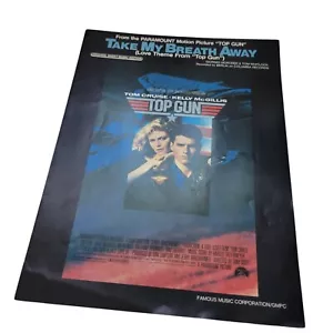 Spartiti Vintage anni 80 Top Gun Take My Breath Away Film Colonna Sonora Tom Cruise - Foto 1 di 4