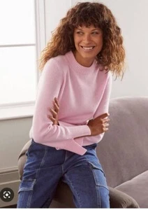 BODEN Dundee Cashmere Jumper SIZE XS PINK  J1 - Picture 1 of 5