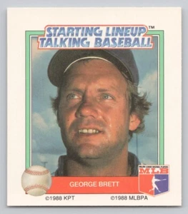 1988 Startaufstellung sprechender Baseball Brett George 19 K C Up Royals Hof - Bild 1 von 2