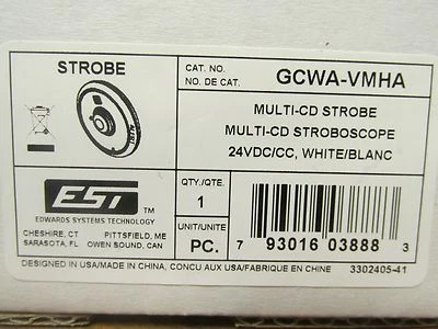GENERAL ELECTRIC * NEW GCWA-VMHA G.E MULTI-CD STROBE 24VDC/CC (WHITE) ........ XD-200