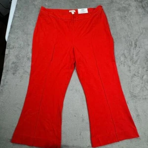 On 34th. BRAND NEW Pants Women's Size 2X Bright Red Kick Flare Stretch - Picture 1 of 13