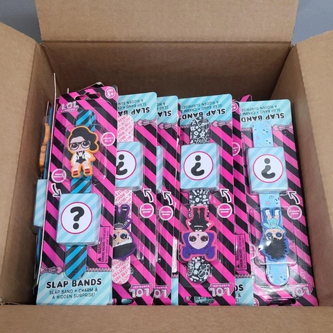 LOL Surprise Stripe Series Slap Band Wholesale Mixed Lot of 100 SEALED Packages Cover