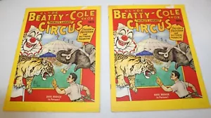 2 Vintage Cole Brothers and Clyde Beatty Circus Program 1975 Dave Hoover Coke ad - Picture 1 of 3
