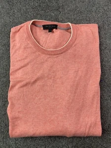 Saks Fifth Avenue Made In Italy Men Cotton Cashmere L/S Crew Neck Sweater Sz 2XL - Picture 1 of 9