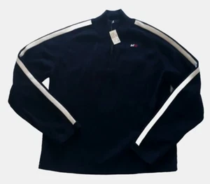 Neu Abercrombie And Fitch 1892 Pullover mit Viertelreißverschluss marineblau Herren Größe Large  - Bild 1 von 14
