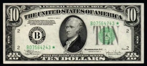 $10 1934c CRISP AU+ NEW YORK *STAR* Federal Reserve Note! - Picture 1 of 2