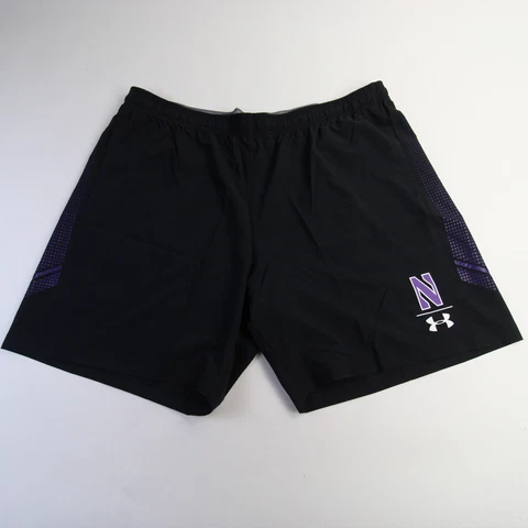 Northwestern Wildcats Under Armour HeatGear Athletic Shorts Men's Black New Cover