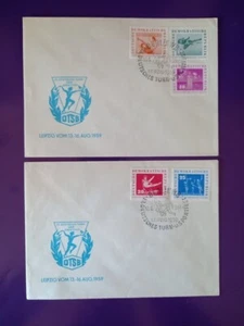 East Germany GDR DDR 1959 Sports Festival FDC's set - Picture 1 of 1