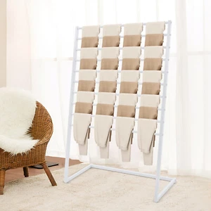 10 Tier Scarf Display Stand Metal Scarf Holder Organizer Freestanding Scarf Rack - Picture 1 of 10