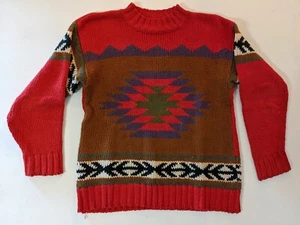 Lizwear Women's Vintage Holiday Sweater Petite Small Red - Picture 1 of 4