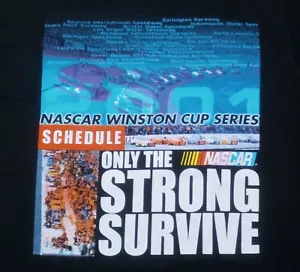 vintage Nascar Winston Cup Schedule t shirt L Chevy Ford Mopar Camaro hot rod - Picture 1 of 5