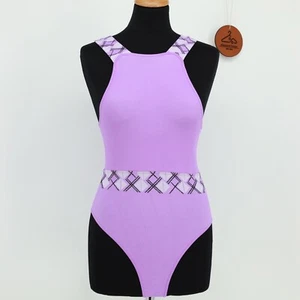 Free People Movement lila Argyle Tanga Body Damen Gr. XS/S neu ohne Etikett - Bild 1 von 3