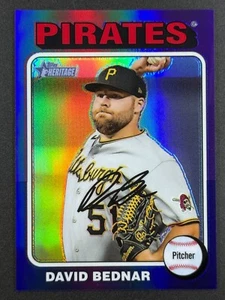 DAVID BEDNAR 2024 Topps Heritage numero alto #44 viola cromato SP Pirates - Foto 1 di 2
