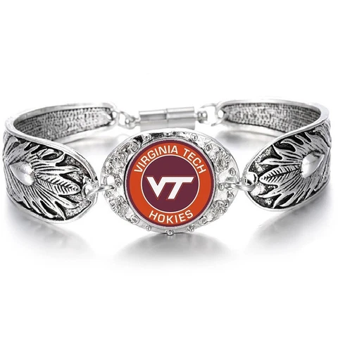 Virginia Tech Hokies Women's Sterling Silver Bracelet College Football Gift D3 Cover