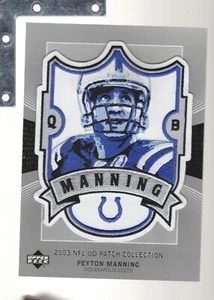 Colección de parches de la NFL Upper Deck 2003 #PM Peyton Manning ¡JUMBO SP! RARO CASI NUEVO+ COLTS - Imagen 1 de 2
