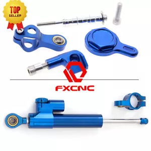 For Yamaha YZF R1 1998 1999-2001 Steering Damper Stabilizer w/Mounting Kit Blue - Picture 1 of 16