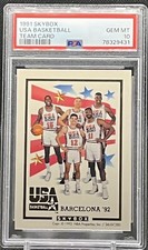 1991 Skybox USA Basketball Dream Team Card NNO Jordan Magic Bird PSA 10 Gem Mint