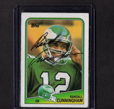 1988 TOPPS VINTAGE CARD SIGNED IP AUTO RANDALL CUNNINGHAM PHILADELPHIA EAGLES