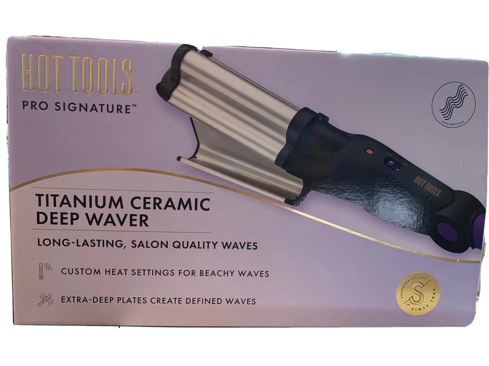 Hot Tools, Pro Signature Titanium Ceramic Deep Waver | Curler Waver Dual-Voltage - Image 1 of 4