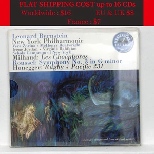 LEONARD BERNSTEIN ⸺ MILHAUD Les Choéphores ROUSSEL Symphony no.3 ⸺ CBS CD NM - Picture 1 of 2