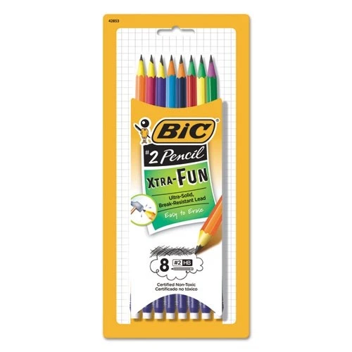 Bic Xtra Fun Ultra Solid Break Resistant #2 Pencils 8 Count