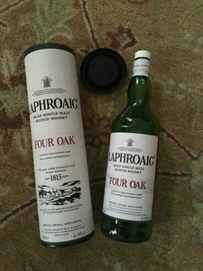 LAPHROAIG seltener Four Oaks Scotch Whiskey - Kartenbox + leere Flasche - Bild 1 von 1