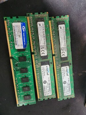 HP Micron 4GB 1Rx4 MT18KSF51272PZ & TED34096M1333C9 ( 3 MEMORIES) SEE PHOTOS. - Image 1 of 4