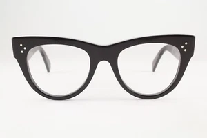 Rare Authentic Celine CL50003IN 001 50mm Black Cat Eye Frames Glasses Italy - Picture 1 of 5