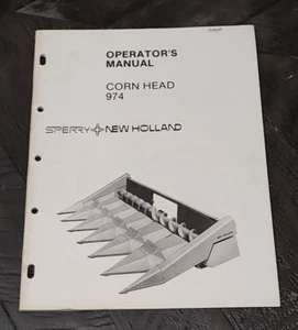 SPERRY NUEVO HOLLAND MANUAL DEL OPERADOR/PROPIETARIO - CABEZA DE MAÍZ 974 - Imagen 1 de 2